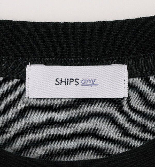 SHIPS any「SHIPS any:〈接触冷感〉マルチ ボーダー ポケット Tシャツ◇」|Tシャツ・カットソー|