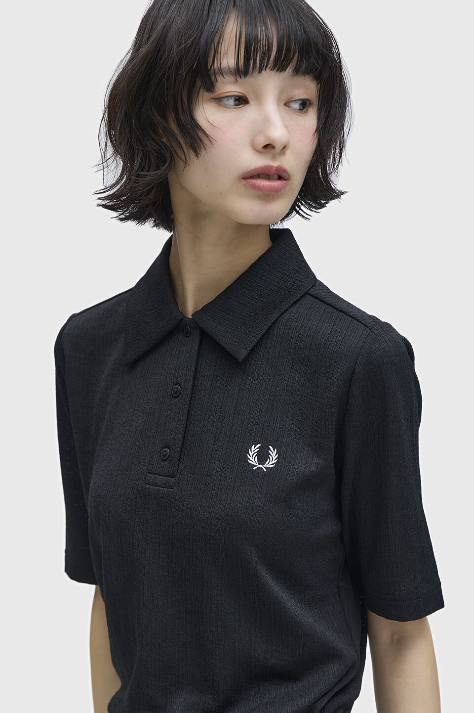 FRED PERRY 「Sheer Rib Polo Shirt」|ポロシャツ|BLACK