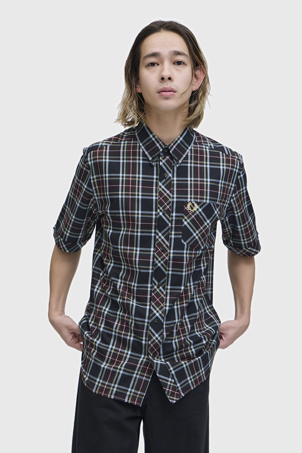 FRED PERRY 「Classic Tartan Short Sleeve Shirt」|シャツ・ブラウス|BLACK