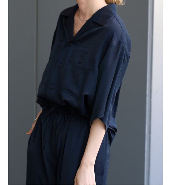OUTDOOR PRODUCTS Usual Things「ヴィンテージタンブラーサテンオープンカラーシャツ　セットアップ対応」|シャツ・ブラウス|