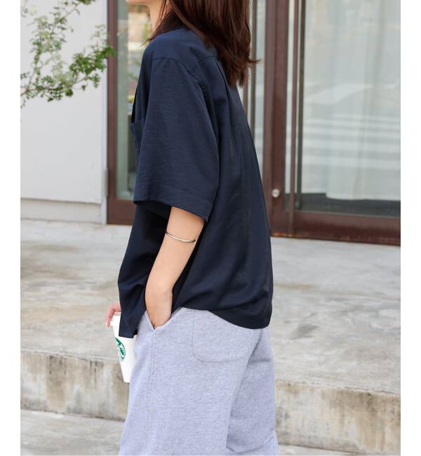 OUTDOOR PRODUCTS Usual Things「ヴィンテージタンブラーサテンオープンカラーシャツ　セットアップ対応」|シャツ・ブラウス|