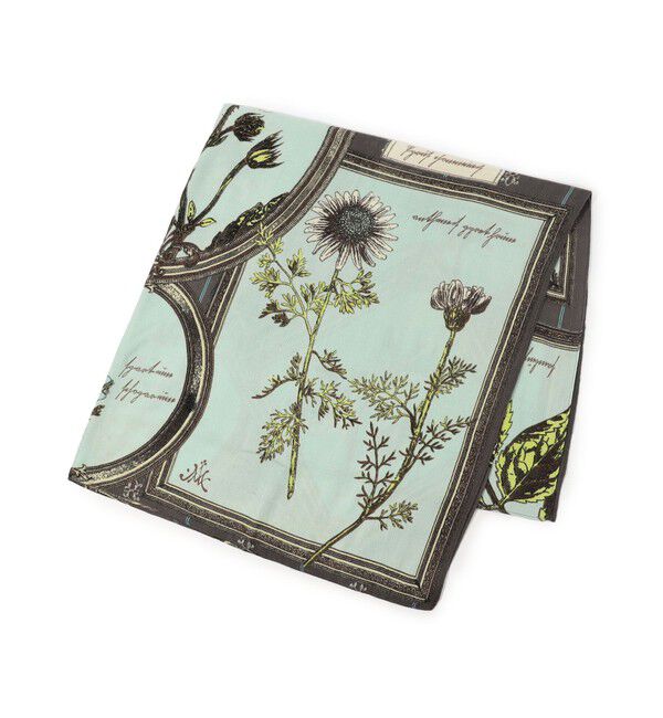 TOMORROWLAND GOODS「【別注】 manipuri FLAME FLOWER スカーフ」|バンダナ・スカーフ|48 ミントグリーン系
