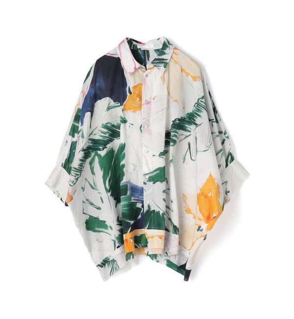 GALERIE VIE「【WEB先行予約】インドコットンプリント ワイドシャツ」|シャツ・ブラウス|14 グレー系