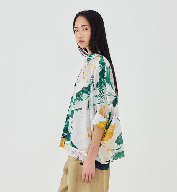 GALERIE VIE「【WEB先行予約】インドコットンプリント ワイドシャツ」|シャツ・ブラウス|