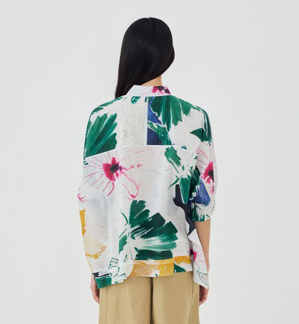 GALERIE VIE「【WEB先行予約】インドコットンプリント ワイドシャツ」|シャツ・ブラウス|