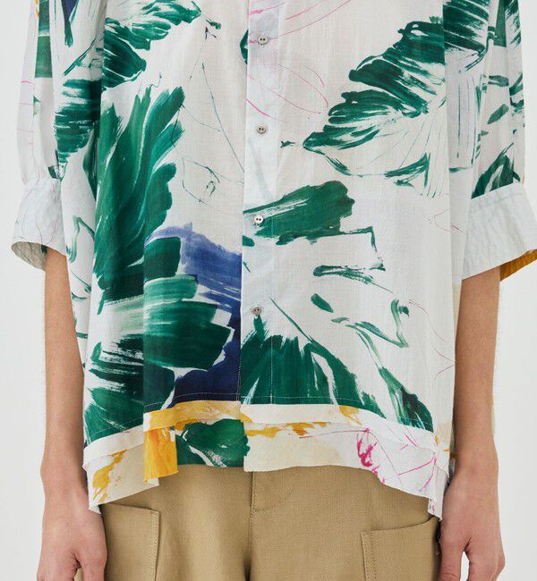 GALERIE VIE「【WEB先行予約】インドコットンプリント ワイドシャツ」|シャツ・ブラウス|