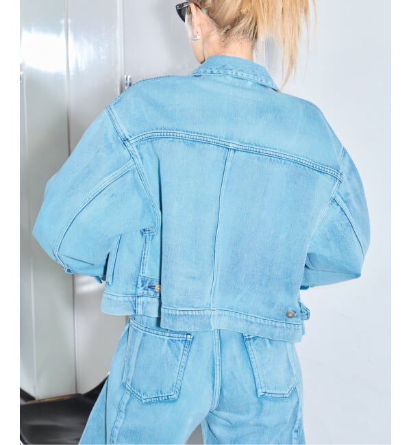  「SAYAKA DAVIS CROPPED JACKET WJK502-DDN：デニムジャケット」|デニムジャケット|