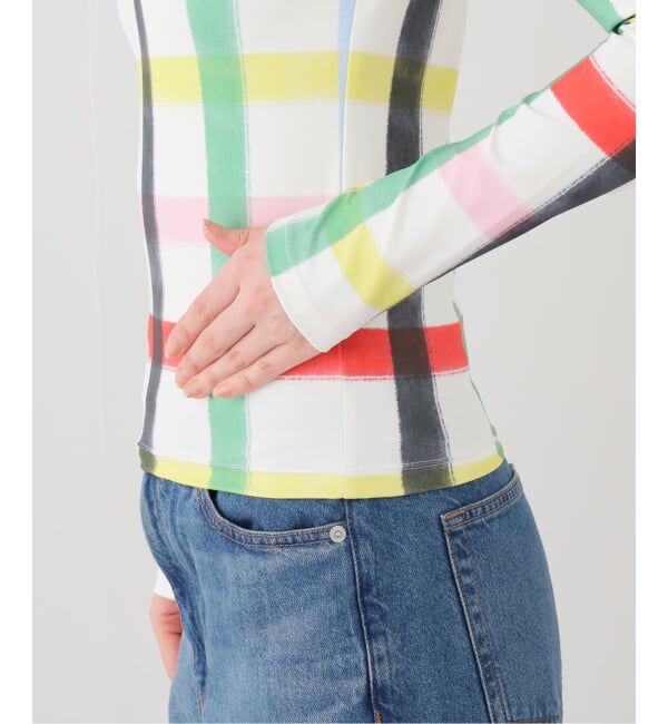  「SIXXTA RAINBOW CONFETTI SWEATER PLO：カットソー」|Tシャツ・カットソー|