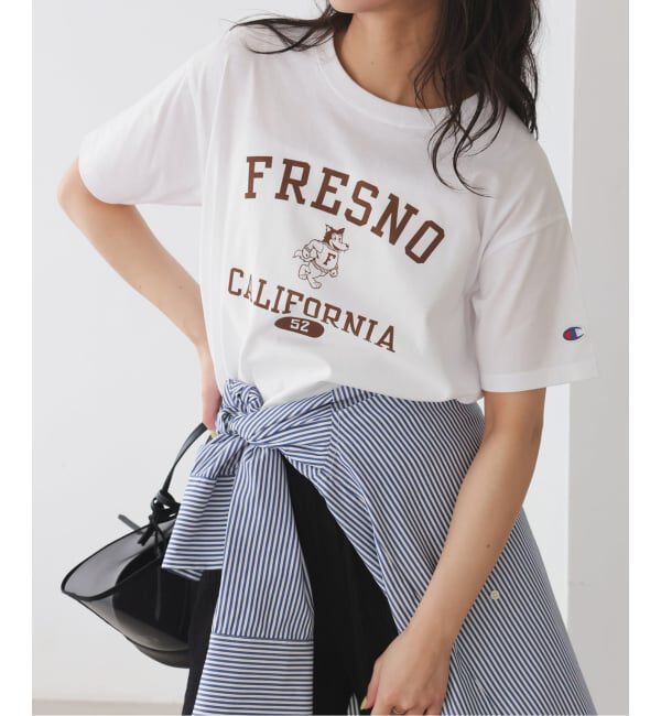 SLOBE IENA「Champion/チャンピオン SLOBE別注 ロゴTシャツ」|Tシャツ・カットソー|