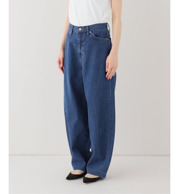 SLOBE IENA「《WEB限定/追加》LE DENIM カーブバギーデニムパンツ」|デニム|