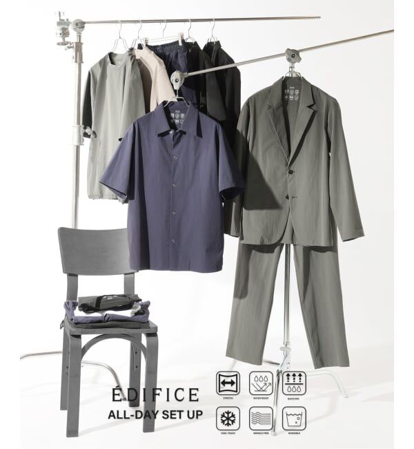 EDIFICE「【EDIFICE ALL-DAY SETUPシリーズ】2点セット ジャケット&パンツ《WEB限定》」|スーツ|