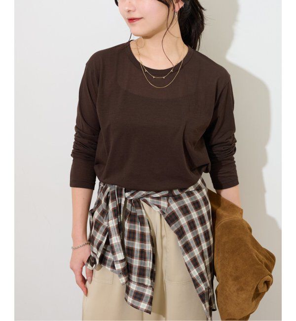 JOURNAL STANDARD relume「《追加3 / 新色》シアークルーネックロングTシャツ」|Tシャツ・カットソー|
