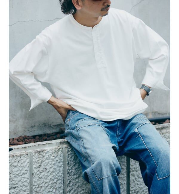 JOURNAL STANDARD relume「ガーメントダイ スリーピング ヘンリーネック Tシャツ」|Tシャツ・カットソー|