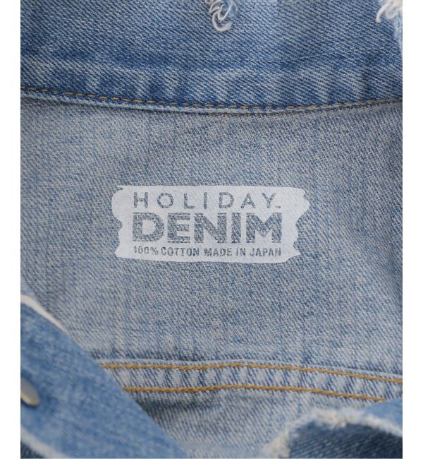 JOURNAL STANDARD「【HOLIDAY/ホリデイ】 DAMAGE DENIM PADDED SHOULDER JAC」|デニムジャケット|
