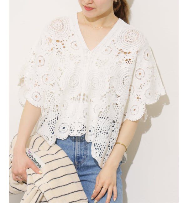 JOURNAL STANDARD relume「《WEB限定追加予約》【TORRAZZO DONNA/トラッゾドンナ】クロシェポンチョ」|ニット・セーター|