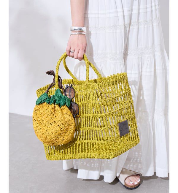 JOURNAL STANDARD「別注【VARNY &times; MARCOMONDE &times; JOURNAL STANDARD】 FRUITS BAG」|かごバッグ|イエロー