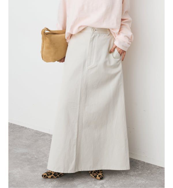 Spick and Span「ウォッシュドツイルナロースカート」|スカート|