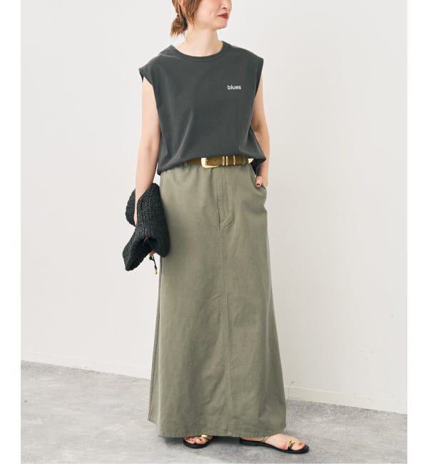 Spick and Span「ウォッシュドツイルナロースカート」|スカート|