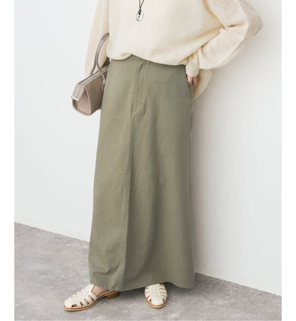 Spick and Span「ウォッシュドツイルナロースカート」|スカート|