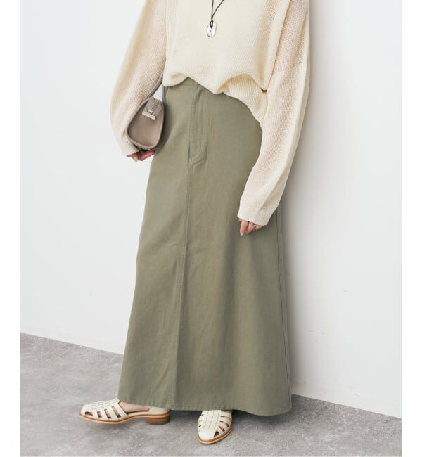 Spick and Span「ウォッシュドツイルナロースカート」|スカート|