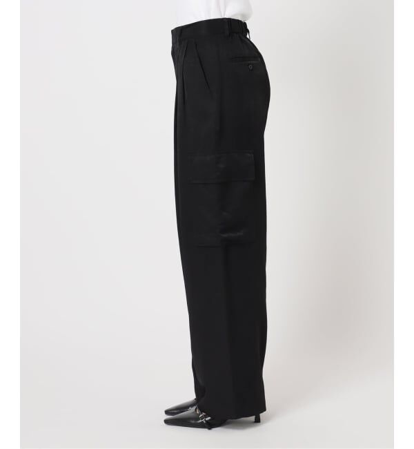 U by SPICK&SPAN「フェードサテンカーゴスラックス」|カーゴ|