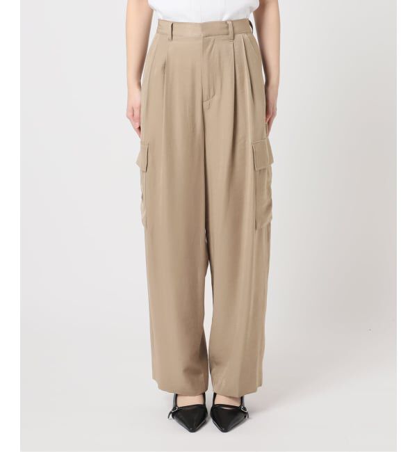 U by SPICK&SPAN「フェードサテンカーゴスラックス」|カーゴ|