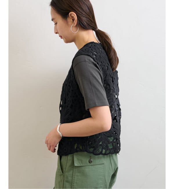 FRAMeWORK「≪追加≫コットンレースエンブロイダリーVEST」|ダウンベスト・ベスト|