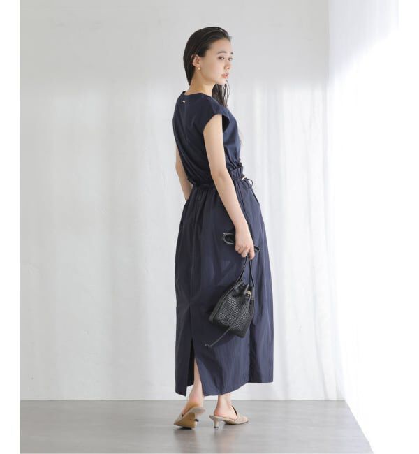  「【洗える】タフタドッキングワンピース」|ワンピース|