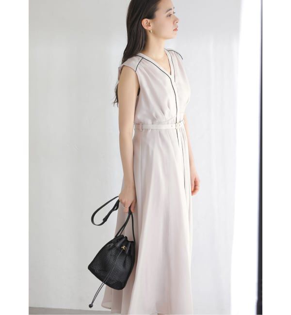  「【洗える】ウォッシャブルレディワンピース」|ワンピース|ベージュ