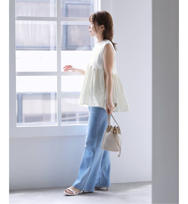  「《予約》【洗える】レースドッキングチュニック」|Tシャツ・カットソー|
