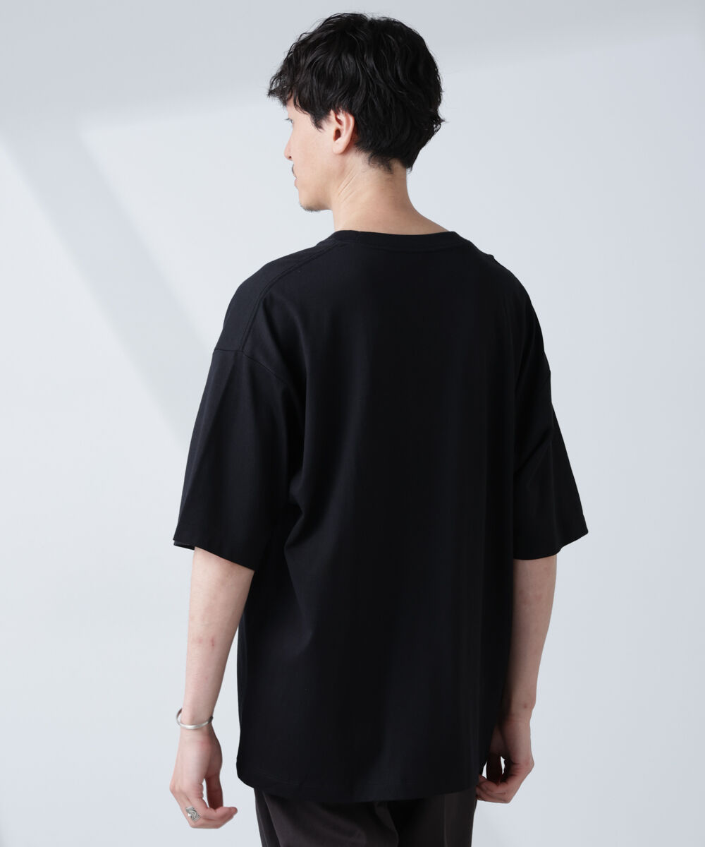 nano･universe「WEB限定/Anti Soaked(R)  汗染み防止 クルーネック ビッグシルエットTシャツ」|Tシャツ・カットソー|