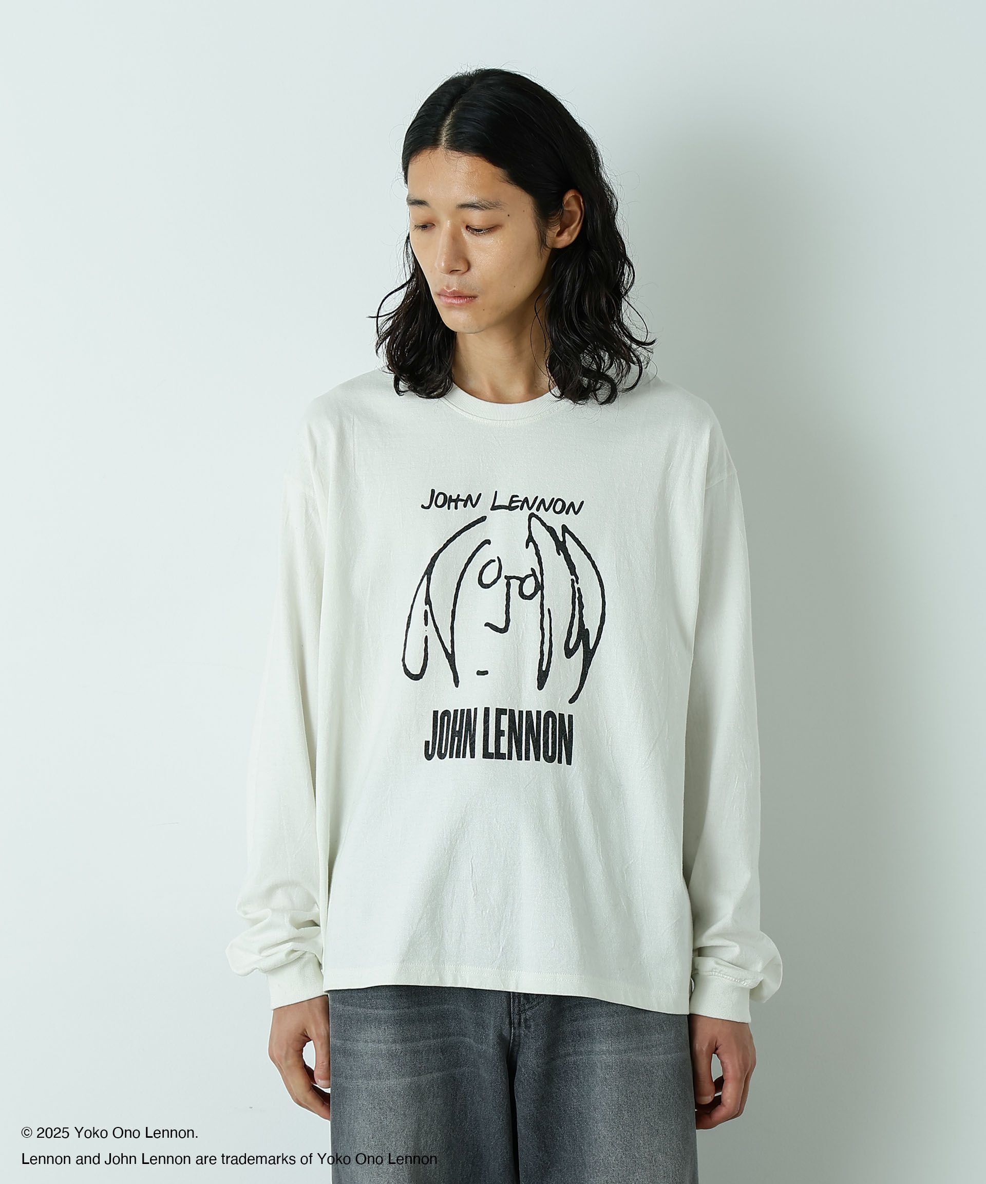 nano･universe「「HOTEL PALACE」John Lennon ピグメントL/S TEE」|Tシャツ・カットソー|