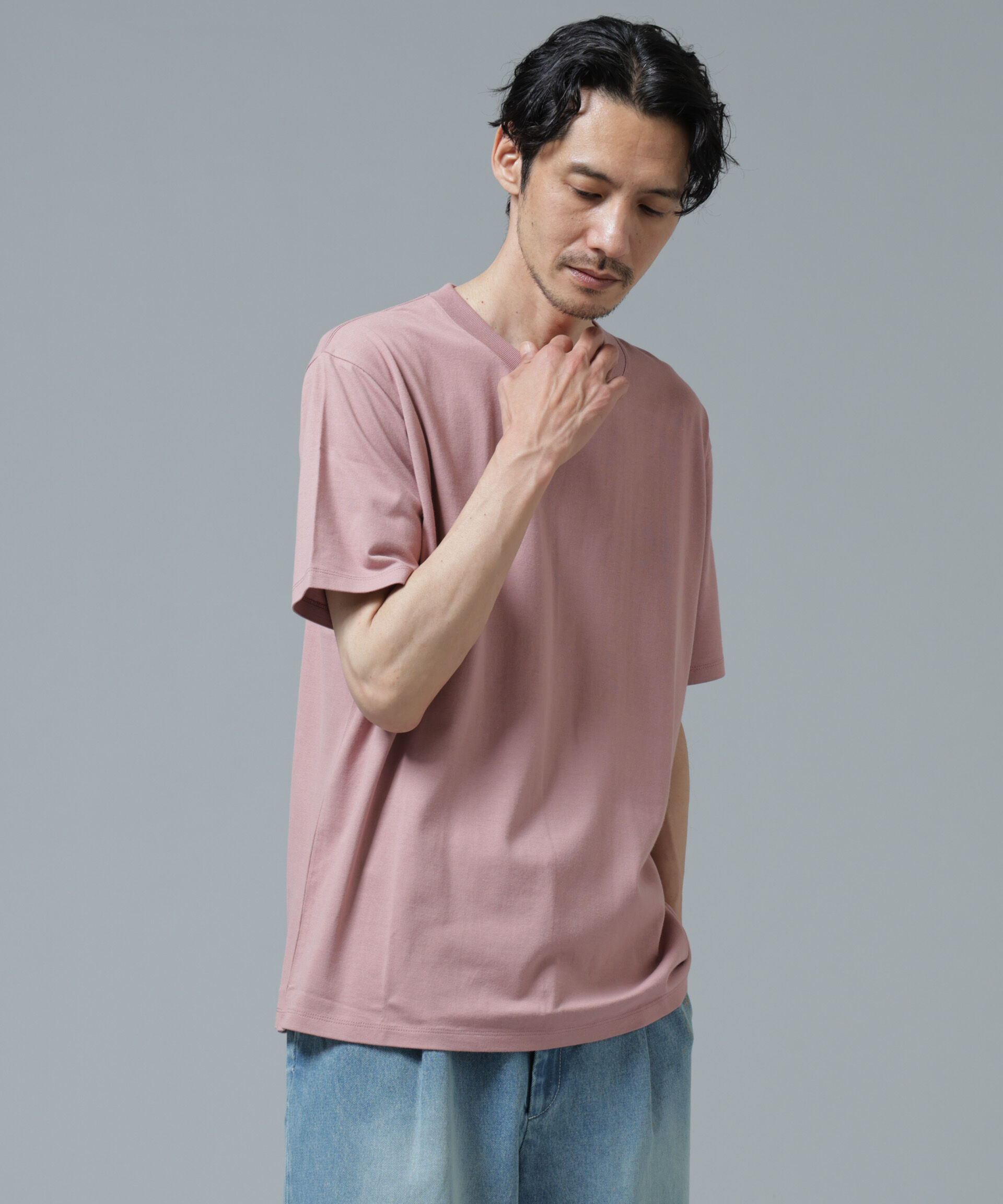 nano･universe「Anti Soaked(R) 汗染み防止 ライトウェイト 5.6oz ミドルシルエットTシャツ」|Tシャツ・カットソー|スモーキーピ 4