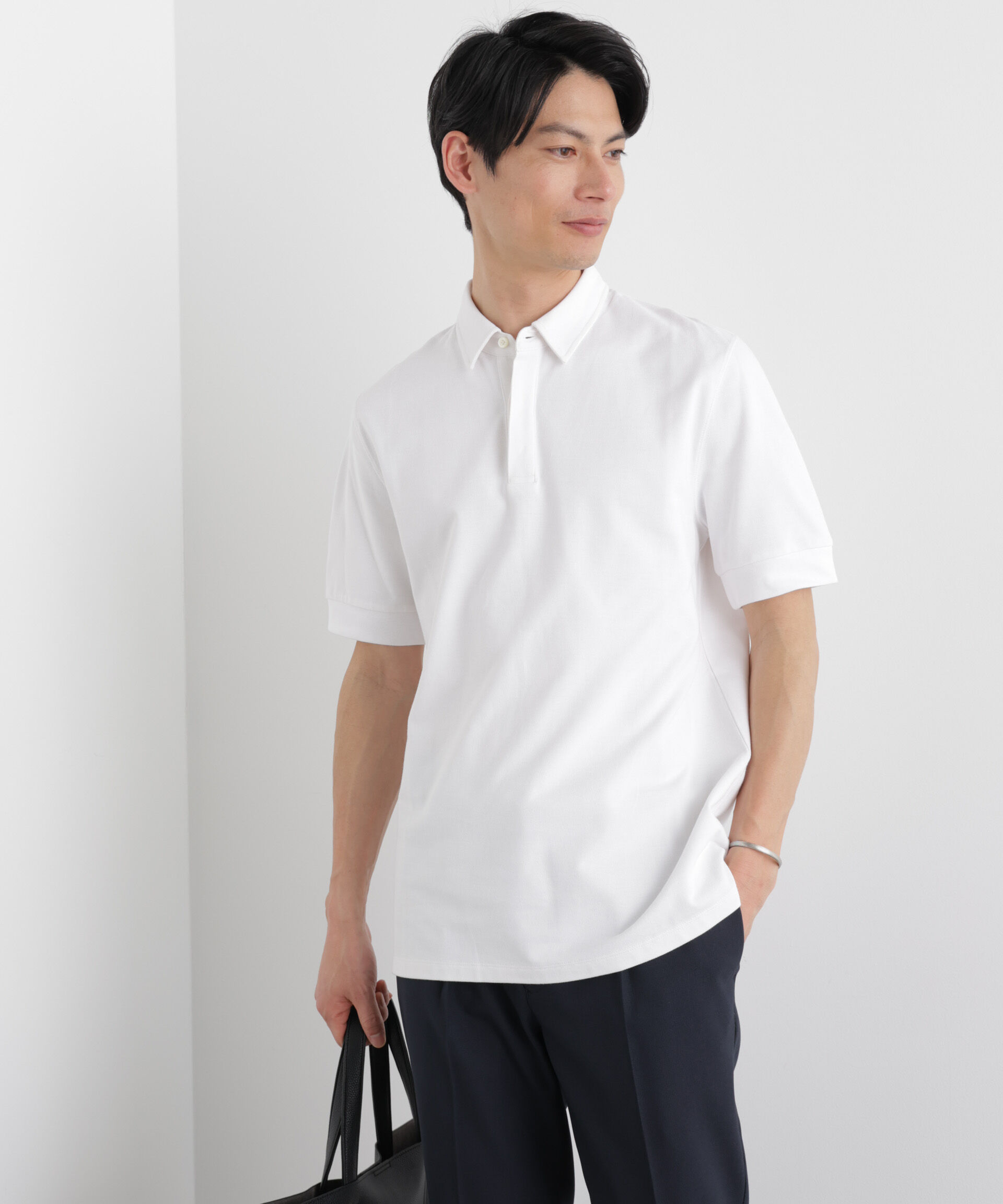 nano･universe「Anti Soaked(R) 汗染み防止 比翼ポロシャツ」|Tシャツ・カットソー|