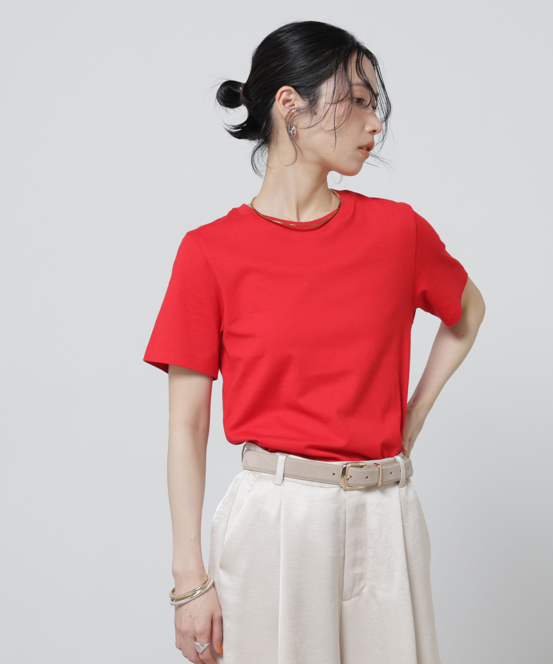 nano･universe「Anti Soaked(R) 汗染み防止カラフルクルーTシャツ」|Tシャツ・カットソー|
