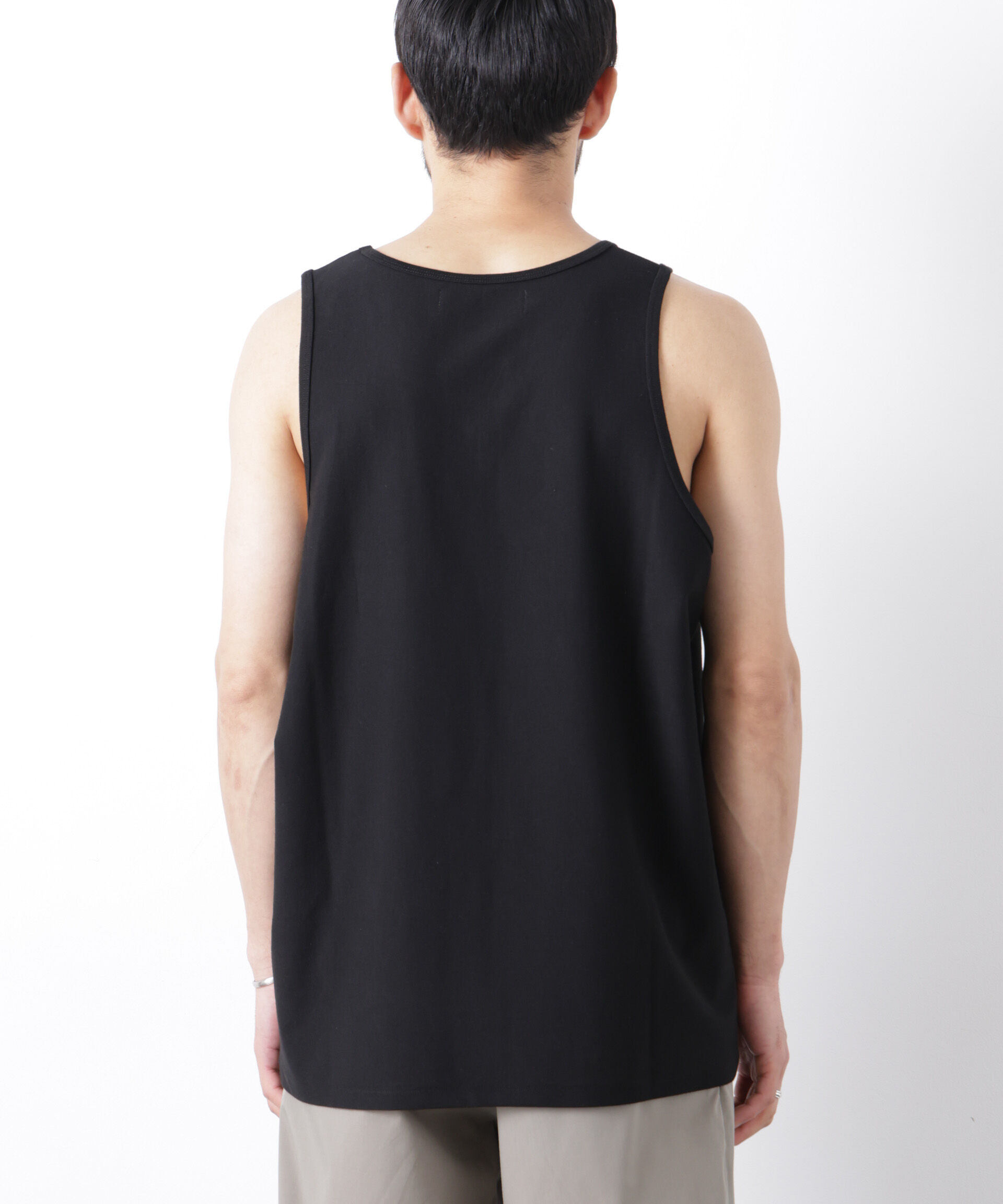 nano･universe「｢Meaningful Continuity｣coveross(R) ﾂｲﾙ調 冷感ﾌﾟﾚｰﾃｨﾝｸﾞ天竺 ﾀﾝ  」|Tシャツ・カットソー|