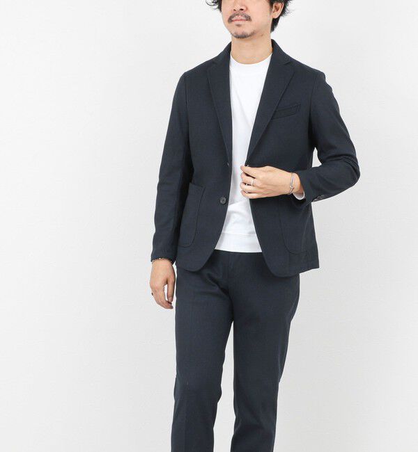 NOLLEY'S goodman「《セットアップ対応》【Active Jersey】ホームスパン ストレッチイージーJK」|テーラードジャケット|