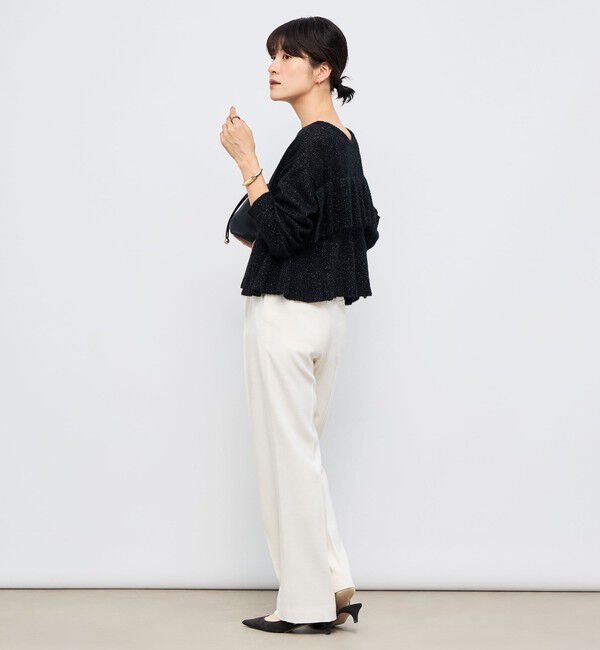 NOLLEY'S「2WAYラメモヘヤラッフルプルオーバー」|ニット・セーター|
