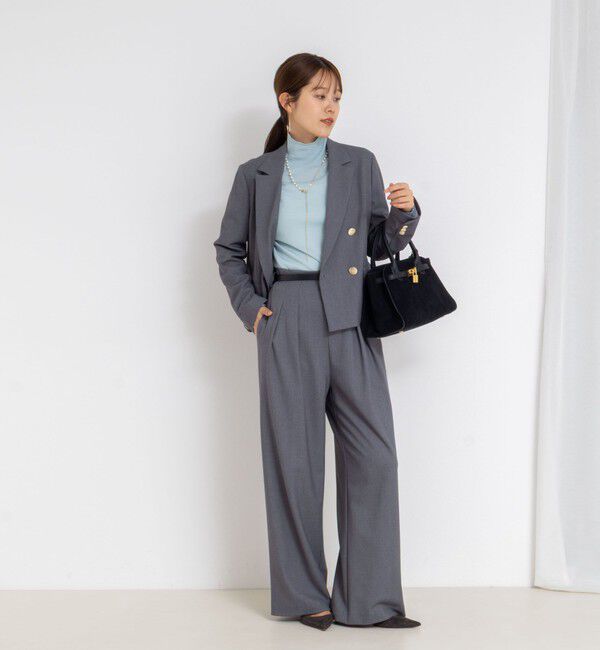 NOLLEY'S sophi「《セットアップ対応》ウォッシャブルウール混ツイルショートジャケット」|テーラードジャケット|