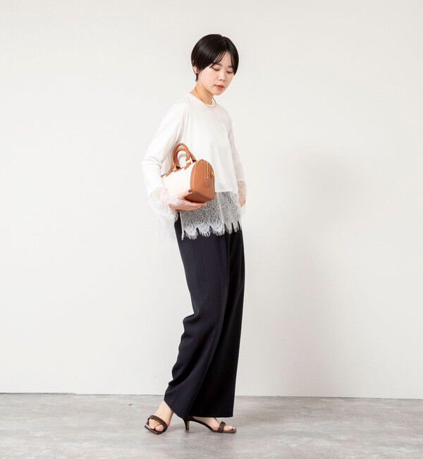 NOLLEY'S sophi「ウォッシャブルレース切替ロンT」|Tシャツ・カットソー|