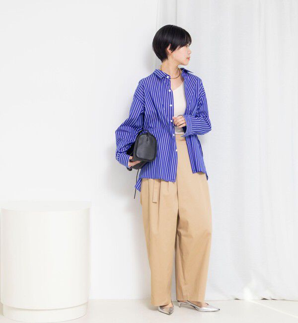 Rie Miller「ウォッシャブルレギュラーカラー2WAYシャツ」|シャツ・ブラウス|
