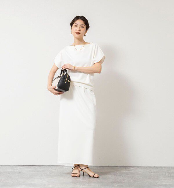 NOLLEY'S sophi「《セットアップ対応》ウォッシャブルマルチファンクションボートネックプルオーバー」|Tシャツ・カットソー|
