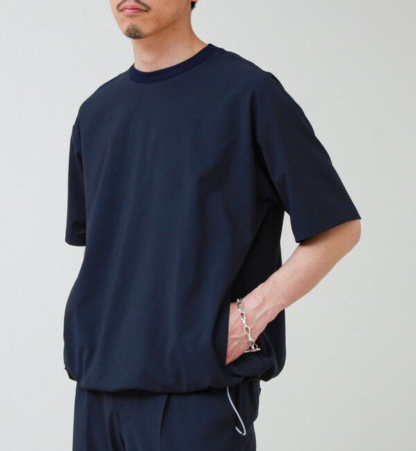 GLOSTER「【COOLMAX/セットアップ着用可能】ポリトロプルオーバーTシャツ」|Tシャツ・カットソー|ネイビー