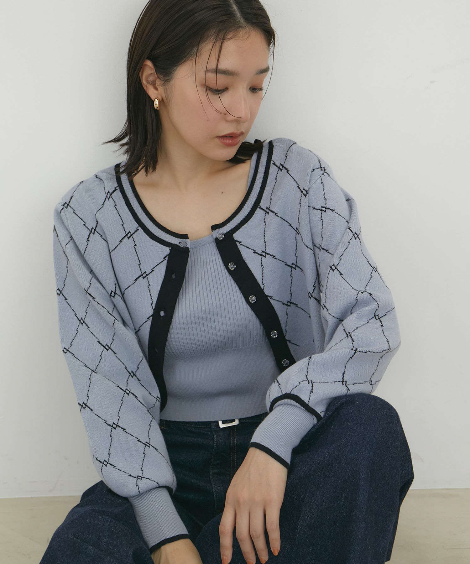 VIS「【SET】モノグラムニットアンサンブル【WEB/一部店舗限定】」|その他|