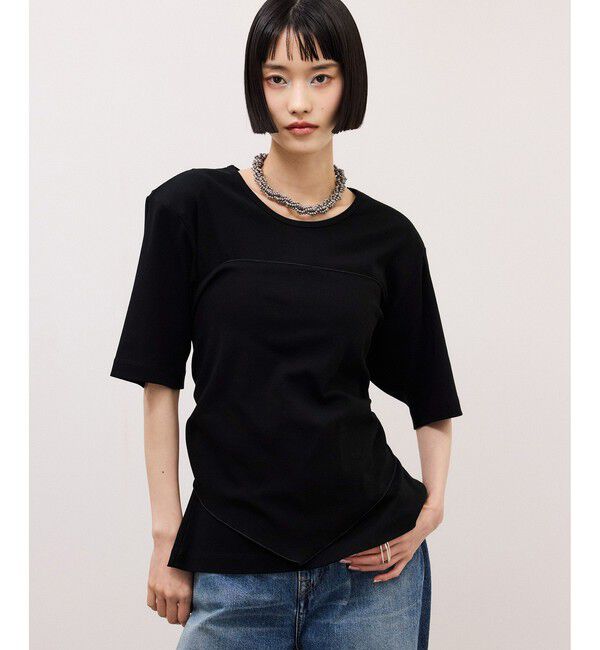 ADAM ET ROPE'「ショルダーパッドTEE」|Tシャツ・カットソー|