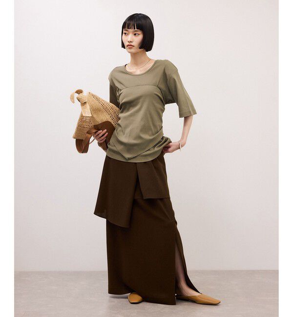 ADAM ET ROPE'「ショルダーパッドTEE」|Tシャツ・カットソー|