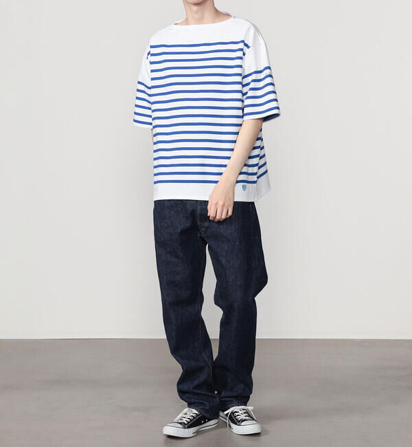ORCIVAL「ORCIVAL | ラッセル ワイド ボートネック 半袖バスクシャツ MEN」|Tシャツ・カットソー|