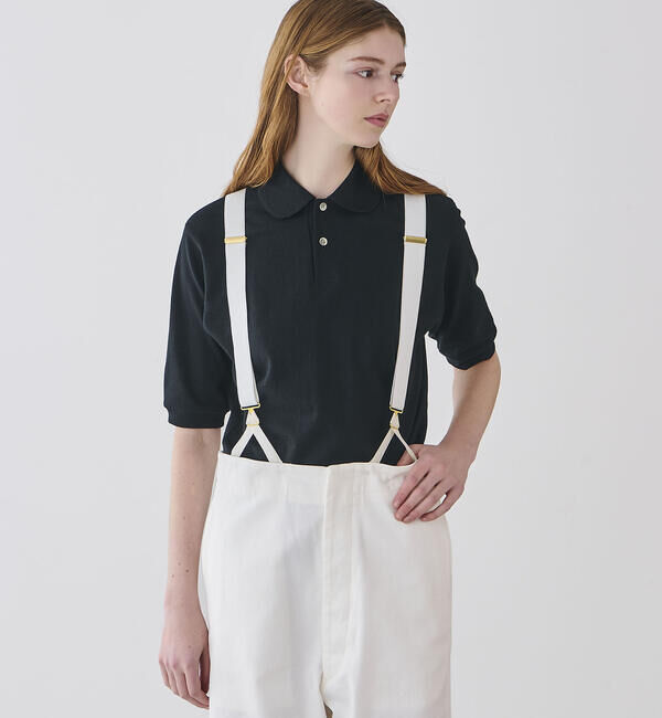  「ANATOMICA | ラウンドカラー ポロシャツ WOMEN」|ポロシャツ|BLACK