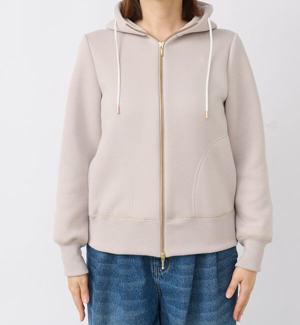  「【WEB限定/キレイめ上品】スポンジダンボールZIPパーカーカットソー」|パーカー|