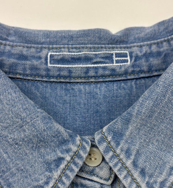  「【RIMH】【取り外し可能肩パッド付き】ショルダーパッドロングシャツ」|シャツ・ブラウス|
